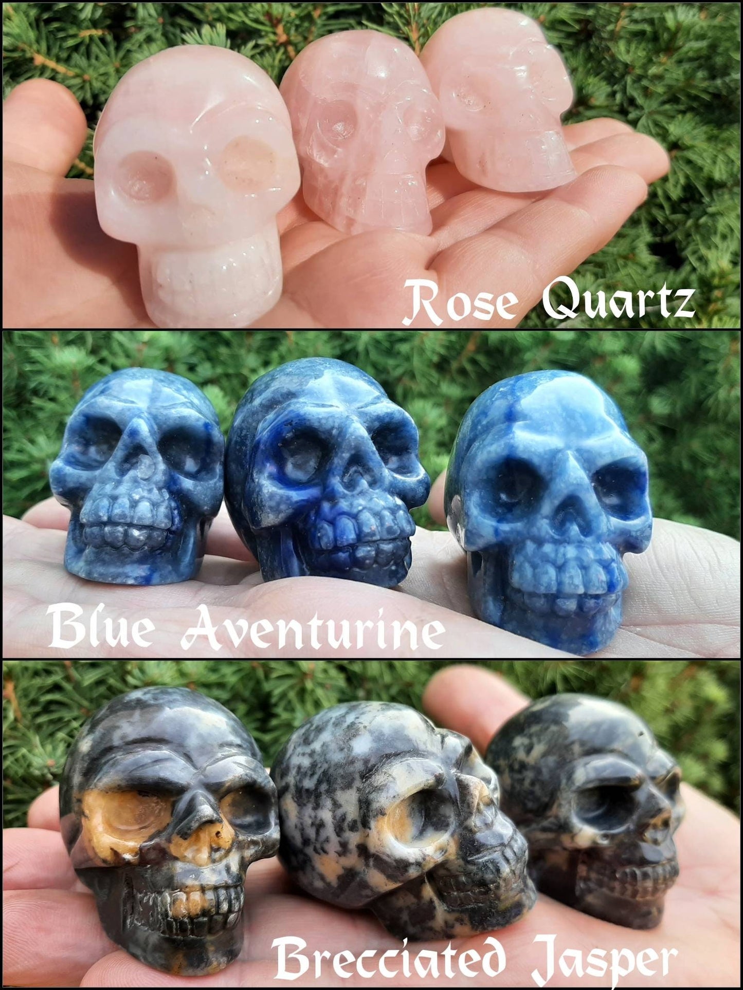 Crystal Skull Carving palm stone, Gothcore Aesthetic Altar Decor, Goth girl crystals, wire wrapping crafts, diy witch jewelry supply