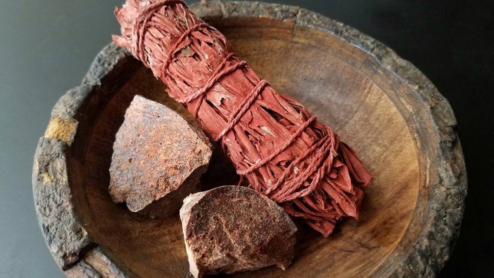 Dragons Blood Smudge Red SageĀ Smoke Cleansing Ritual House Smudging Cleanse California White Sage Natural Incense Smudging Herb Altar Tools
