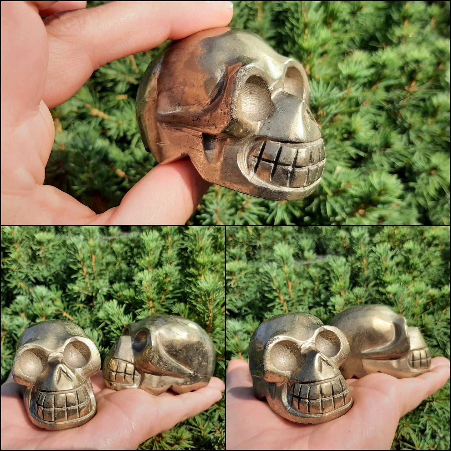 Crystal Skull Carving palm stone, Gothcore Aesthetic Altar Decor, Goth girl crystals, wire wrapping crafts, diy witch jewelry supply
