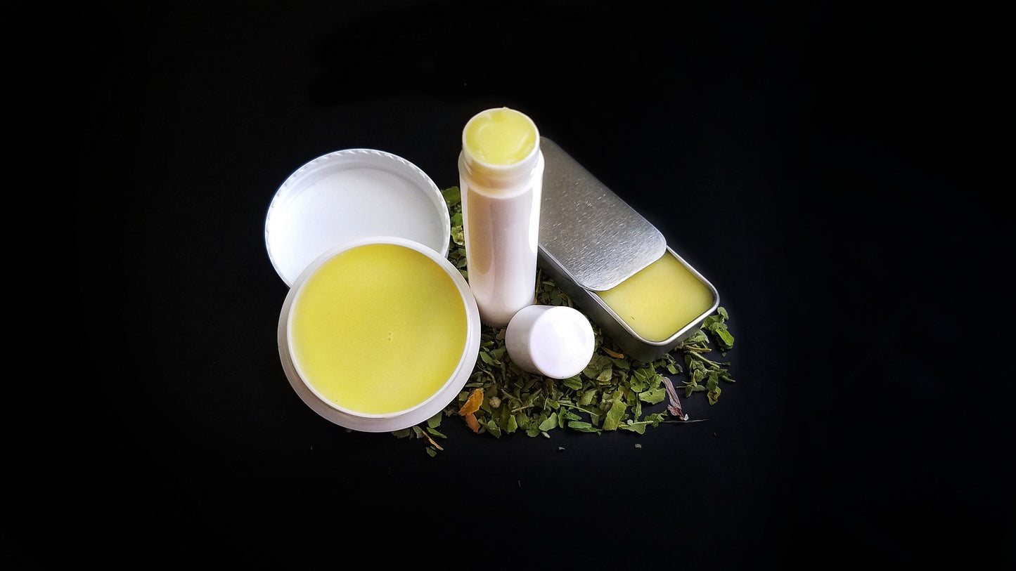 Cold Sore Care Lip Balm, organic shea lip butter, chapstick butter lip care cream lemon balm