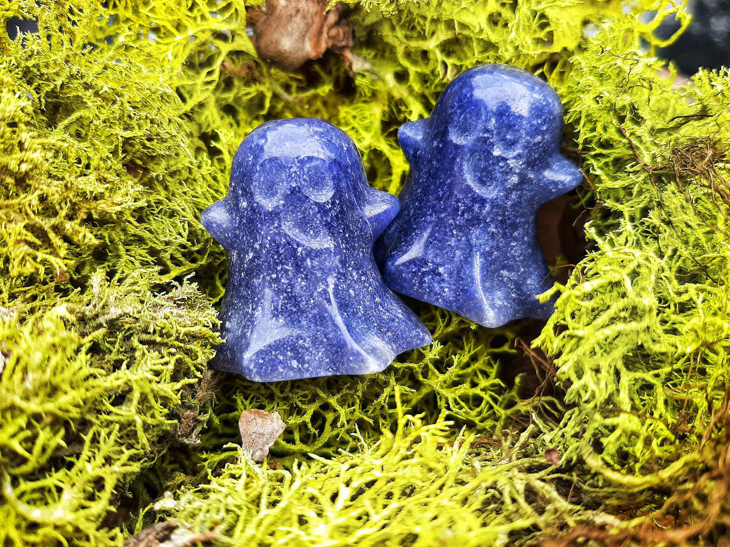 Crystal Ghost Carvings Spooky Halloween Aesthetic Decor, gothcore crystals, wire wrap crafts, handmade witch jewelry supply