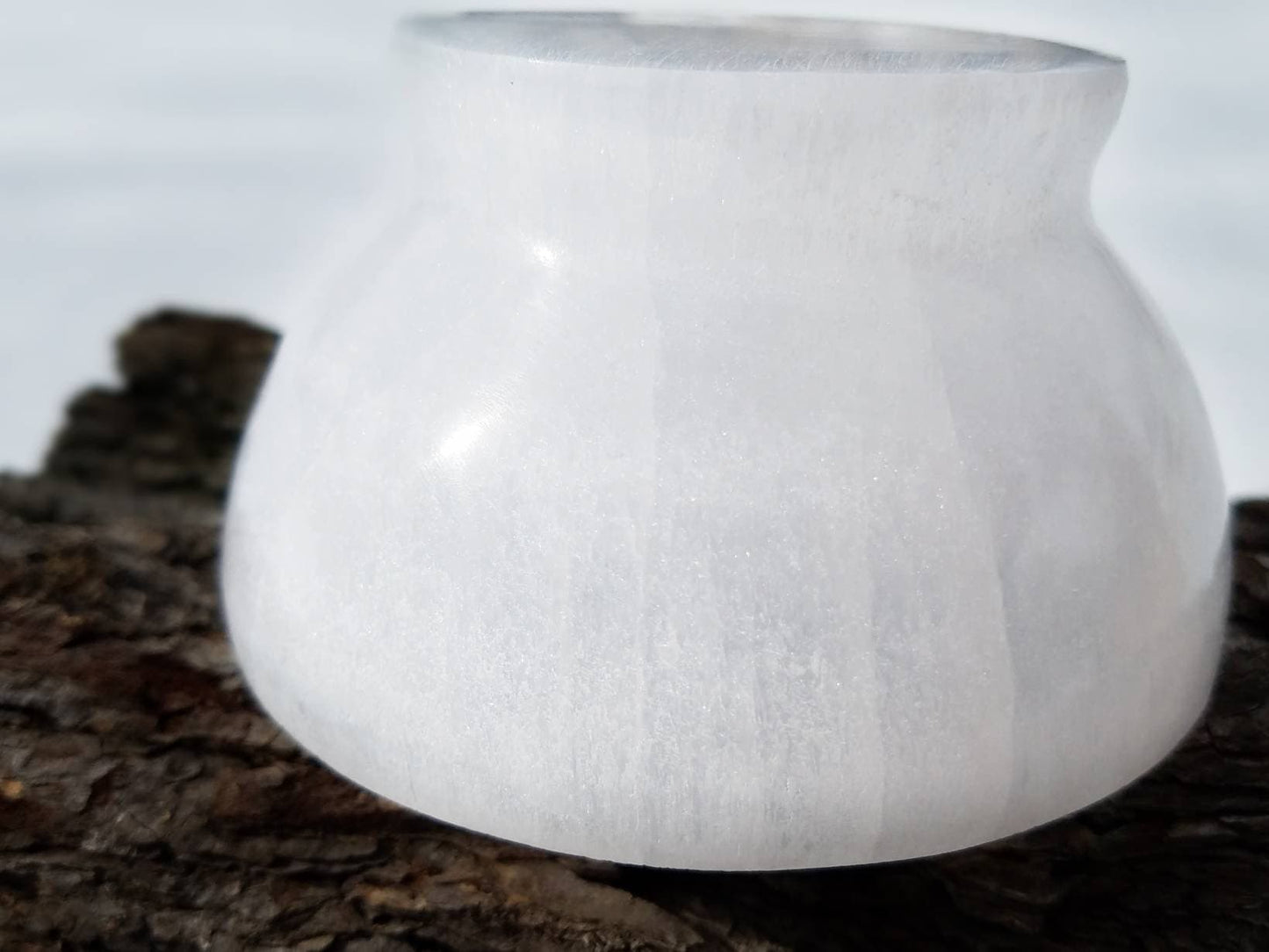 Selenite Offering Bowl, Carved Genuine Crystal Altar Tools, Natural Hand Carved Gemstone Satin Spar Bowl, Jewelry Trinket Dish