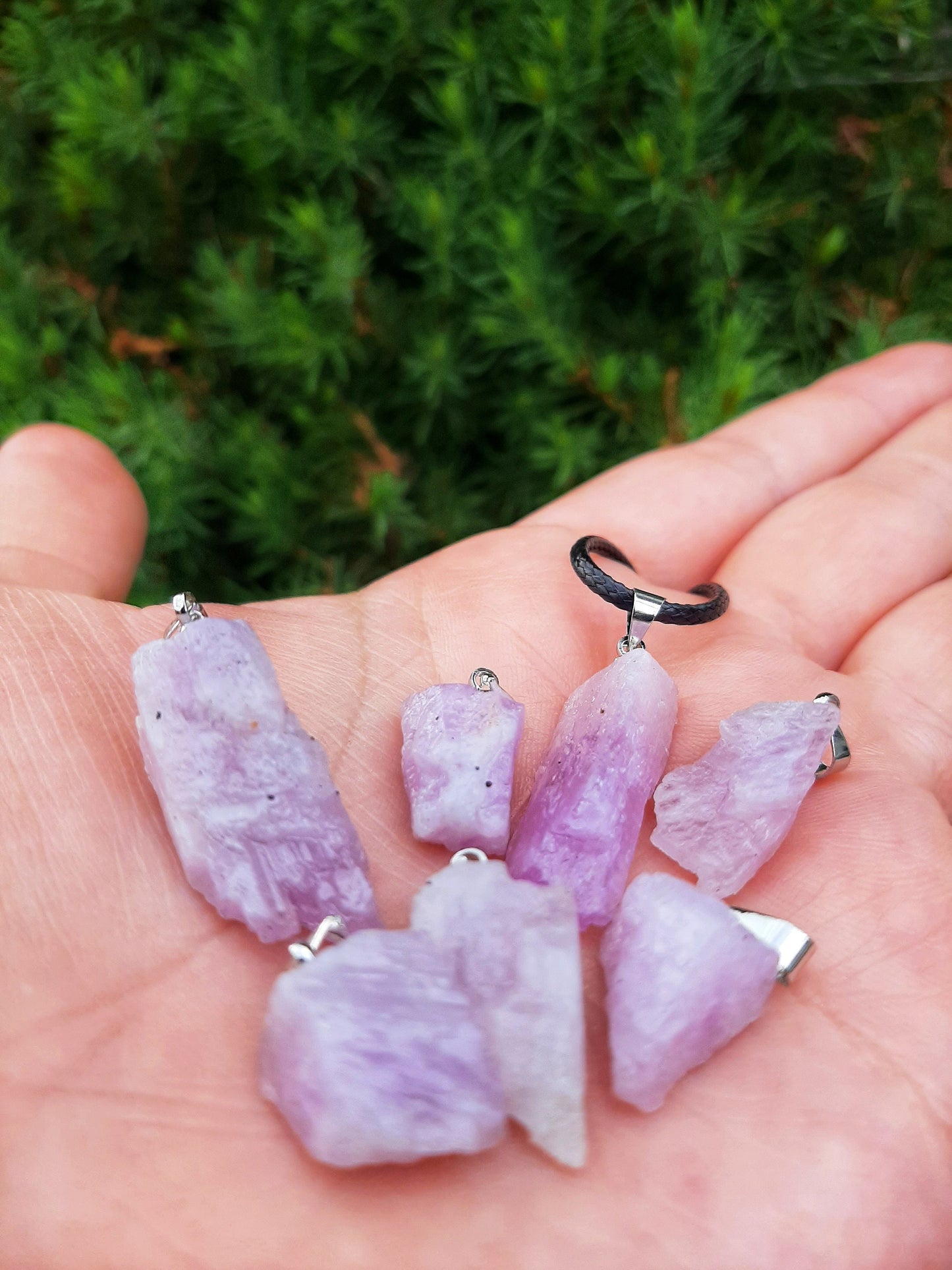 Grade AAA Kunzite Pendant Jewelry Natural Raw Rubellite Tourmaline Crystal Necklace Pink Gemstone Healing Crystals,  Passion Love Spells