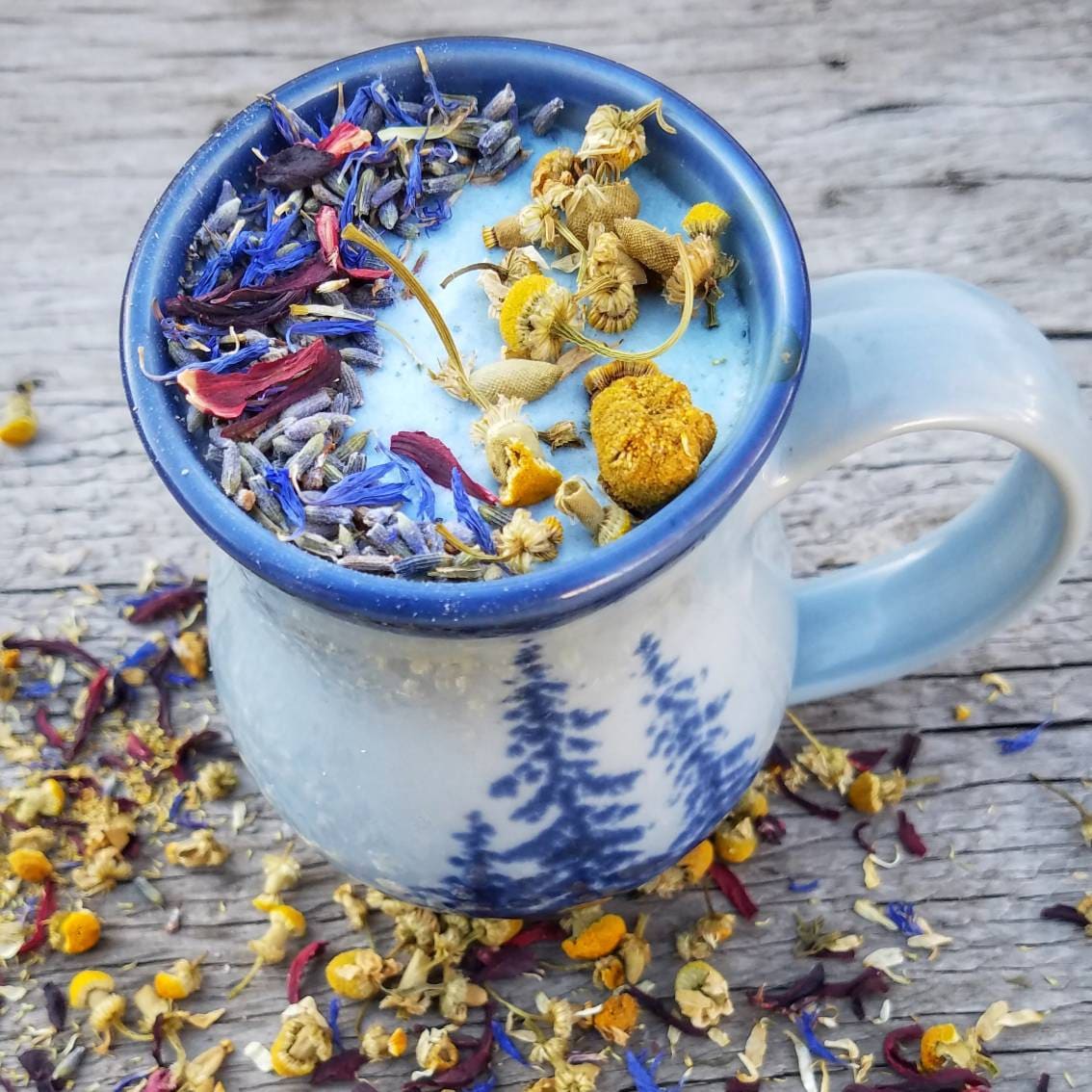 Once in a Blue Moon Loose Leaf Tea Full Moon Ritual Tea Bags | handcrafted artisan wildcrafted organic loose leaf gourmet herbal tea blends