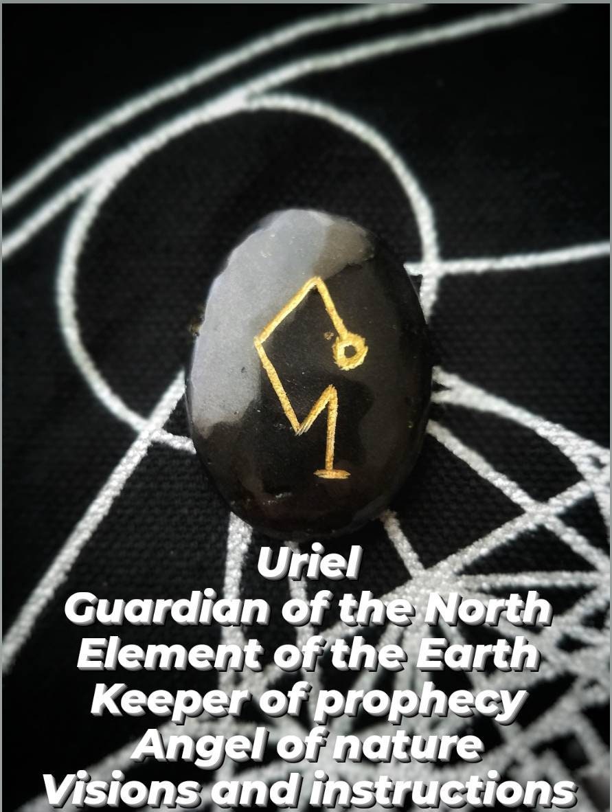Archangel Sigil Crystal Stone Sets, Engraved Meditation Spiritual Crystals, Metatron Grid Arch Angels Michael Uriel Gabriel Raphael