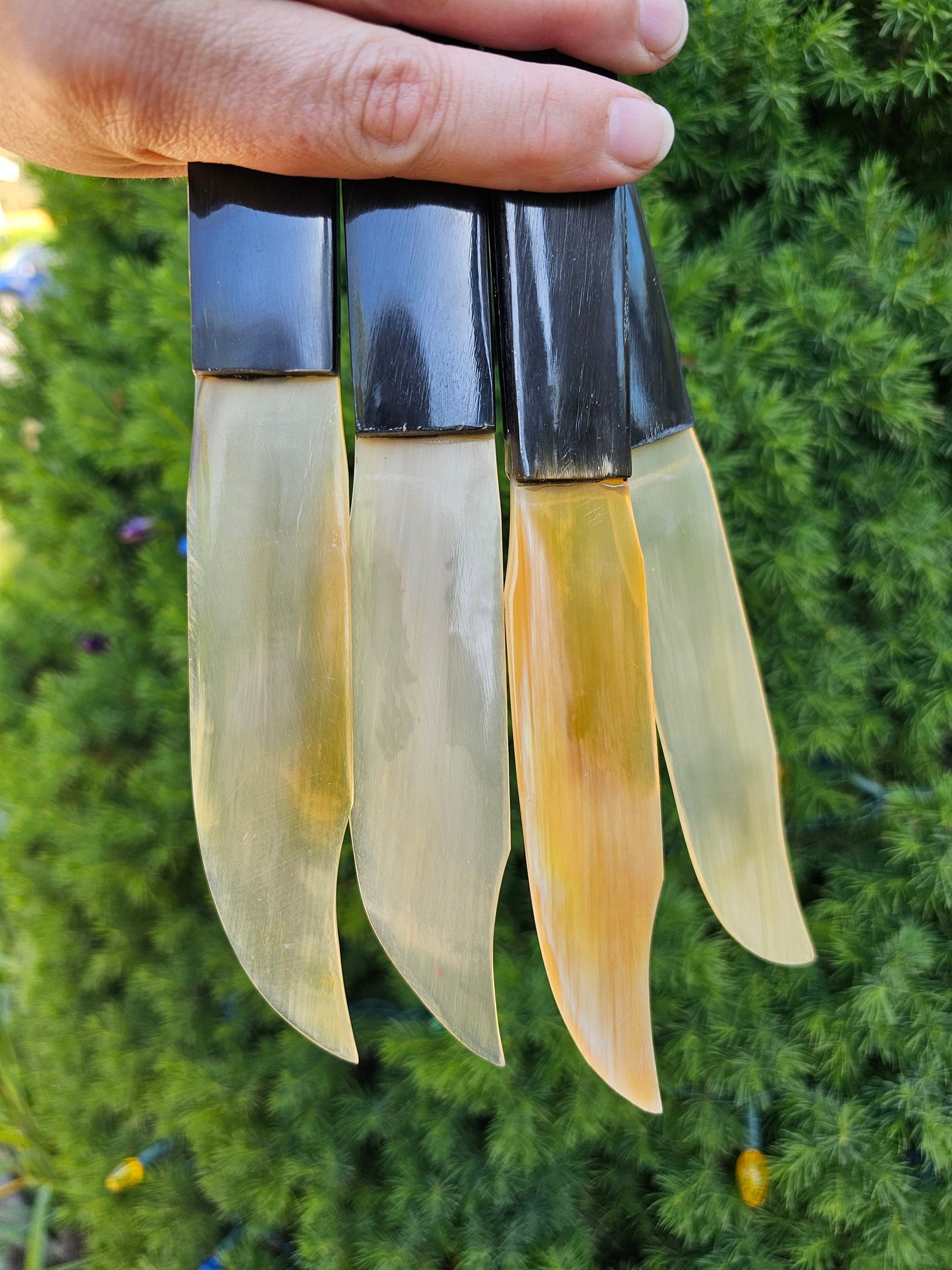 9in Horn Athame - Natural Buffalo Horn Ritual Knife for Wicca, Pagan, Witchcraft, Altar Dagger for Cord Cutting Spells & Ceremonies