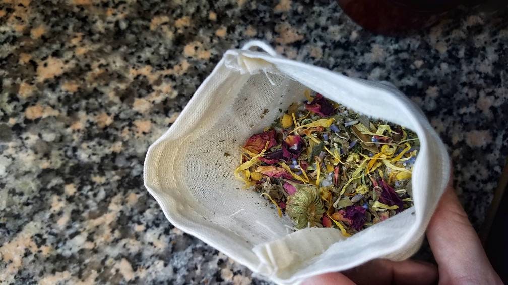 Aphrodite Loose Leaf Tea Blend, Aphrodisiac, handcrafted artisan wildcrafted organic gourmet herbal tea, all natural tea bag, caffeine free