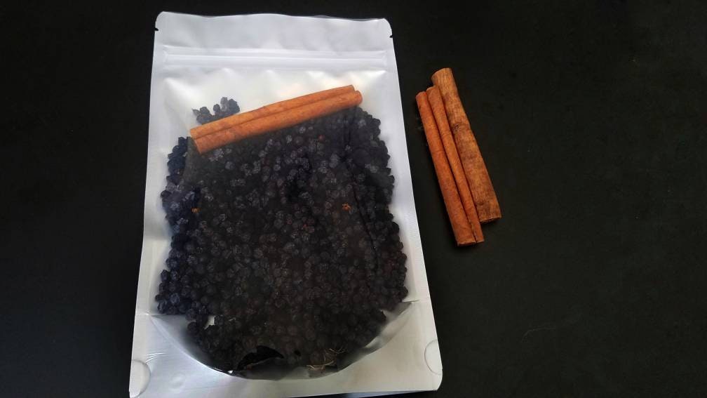 Organic DIY Elderberry Syrup Kit, organic black elderberries, recipe card