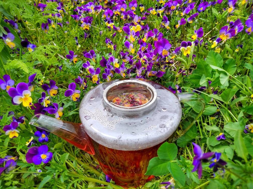Shadow Work Tea Blend, Hekate Dark Moon Ritual Loose Leaf Tea, handcrafted artisan wildcrafted organic loose leaf gourmet herbal tea blends