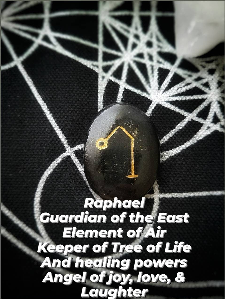 Archangel Sigil Crystal Stone Sets, Engraved Meditation Spiritual Crystals, Metatron Grid Arch Angels Michael Uriel Gabriel Raphael