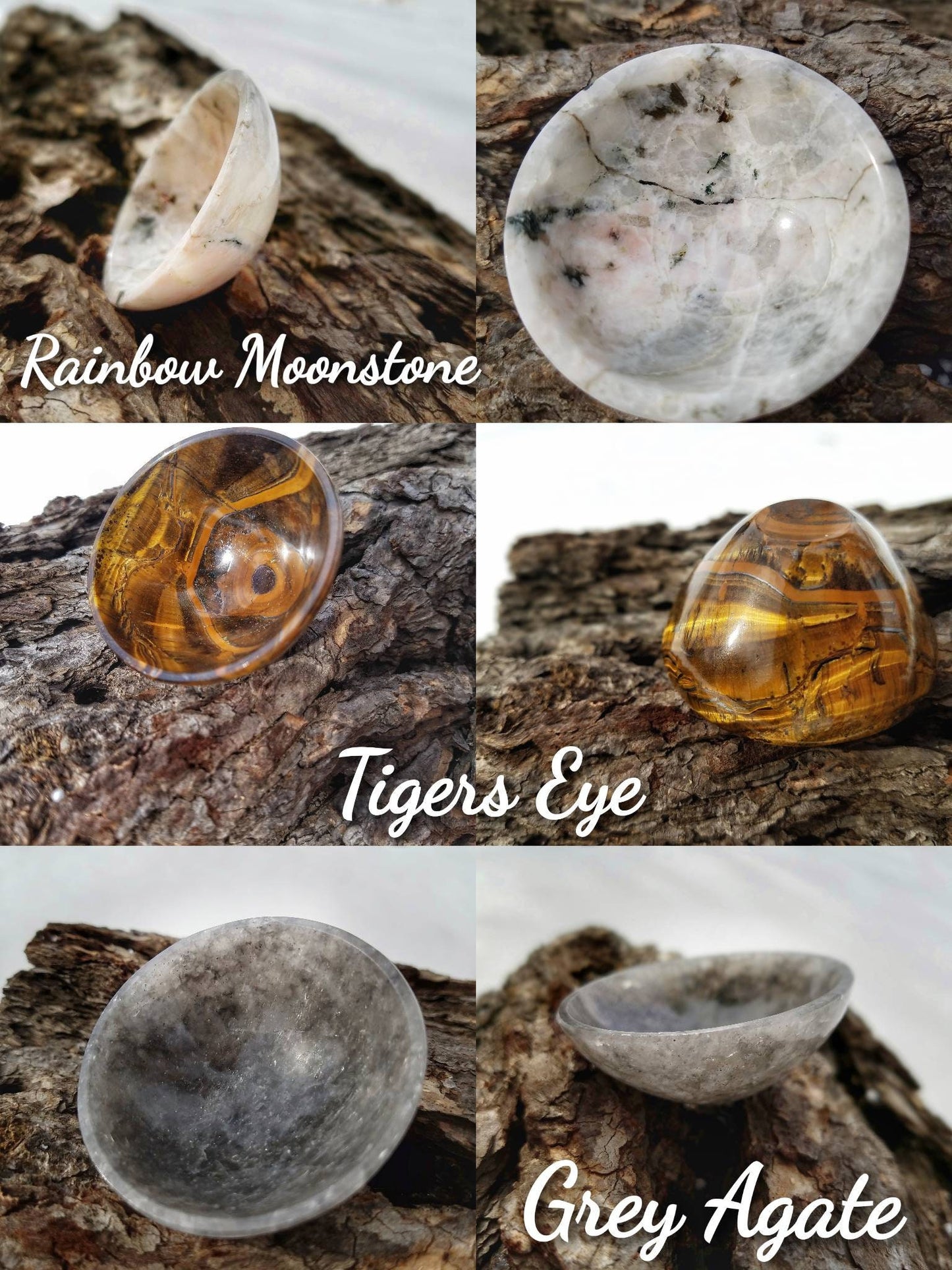 Carved Crystal Bowls, Crystal Altar Offering Dish Tools, Natural Hand Carved Gemstone for Reiki Work, Jewelry Trinket Bowl