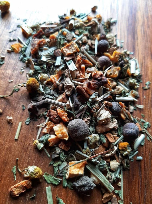 Prosperity Money and Abundance Loose Leaf Tea Blend, all natural handcrafted artisan wildcrafted organic loose leaf herbal tea money spell
