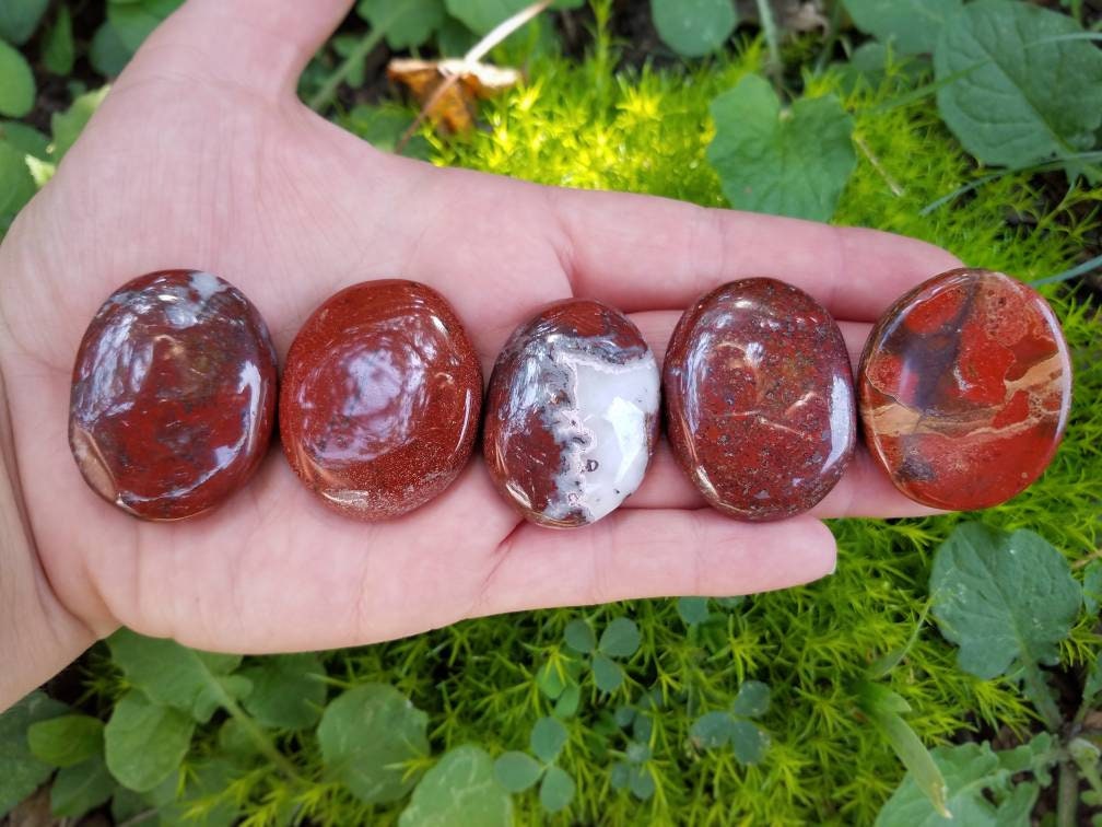Crystal Worry Thumb Stones, Natural Polished Crystal Gemstone Pocket Stones, Acupressure Reflexology Palm Stones, Crystal Witch Meditation