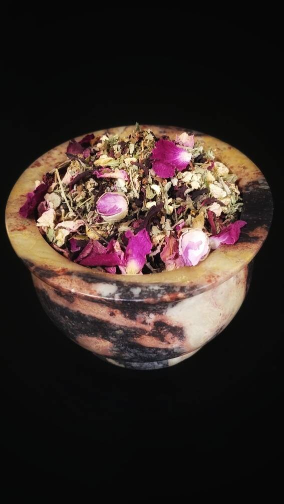 Aphrodite Loose Leaf Tea Blend, Aphrodisiac, handcrafted artisan wildcrafted organic gourmet herbal tea, all natural tea bag, caffeine free