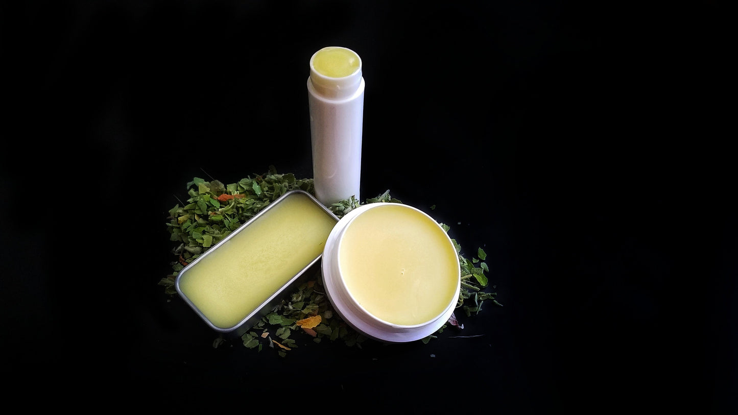 Cold Sore Care Lip Balm, organic shea lip butter, chapstick butter lip care cream lemon balm