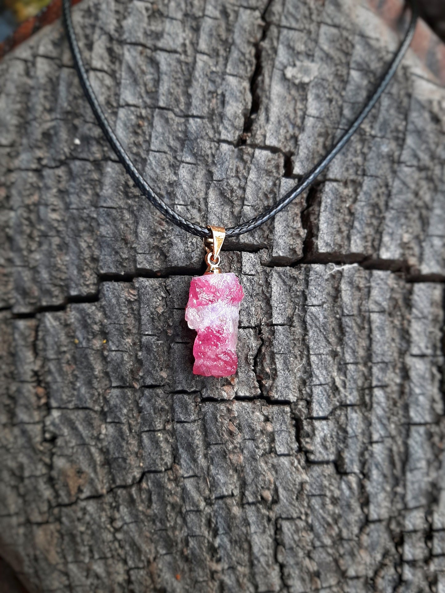 Grade AAA Kunzite Pendant Jewelry Natural Raw Rubellite Tourmaline Crystal Necklace Pink Gemstone Healing Crystals,  Passion Love Spells