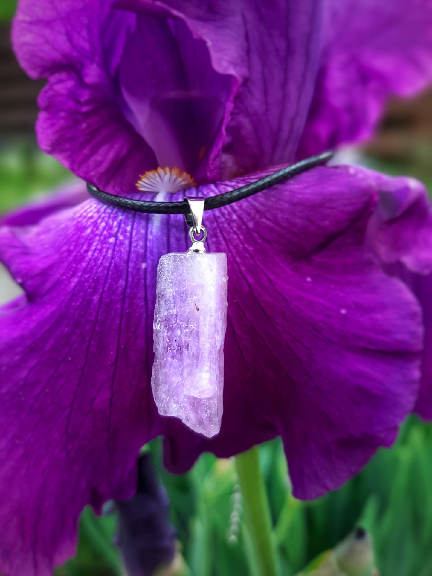 Grade AAA Kunzite Pendant Jewelry Natural Raw Rubellite Tourmaline Crystal Necklace Pink Gemstone Healing Crystals,  Passion Love Spells