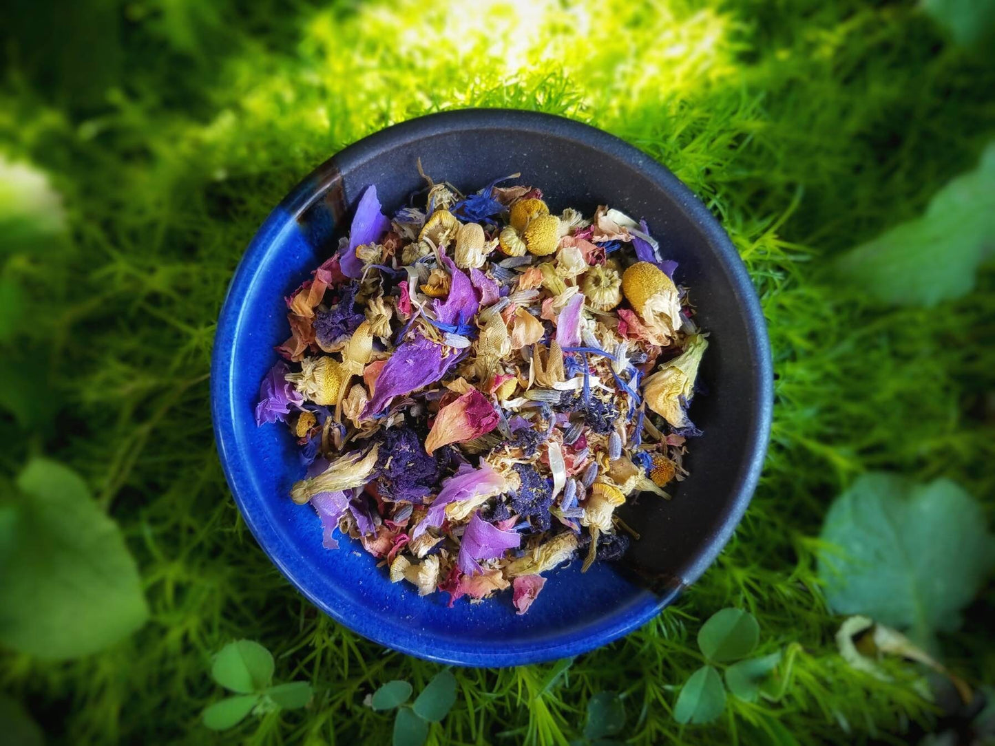 Once in a Blue Moon Loose Leaf Tea Full Moon Ritual Tea Bags | handcrafted artisan wildcrafted organic loose leaf gourmet herbal tea blends