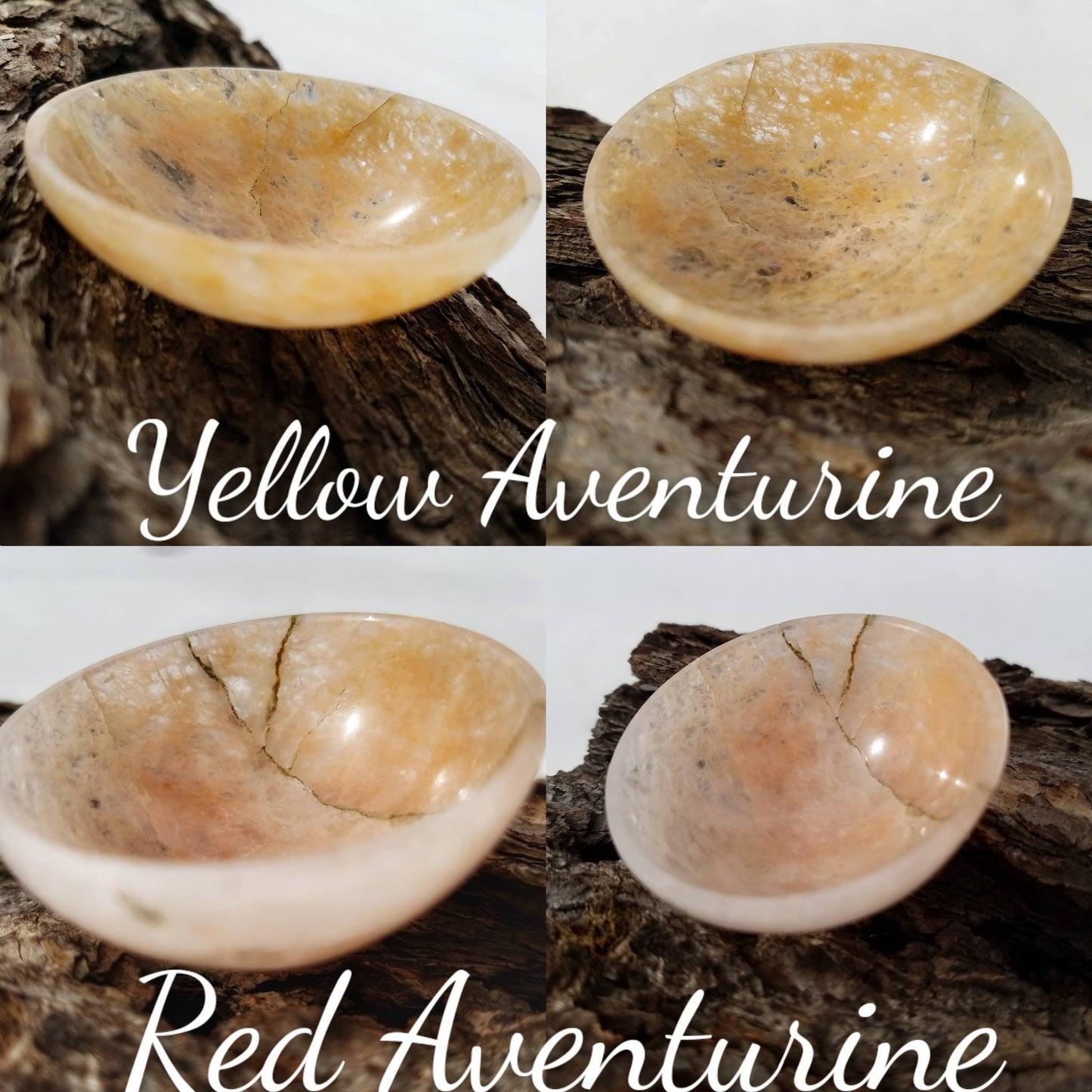 Carved Crystal Bowls, Crystal Altar Offering Dish Tools, Natural Hand Carved Gemstone for Reiki Work, Jewelry Trinket Bowl