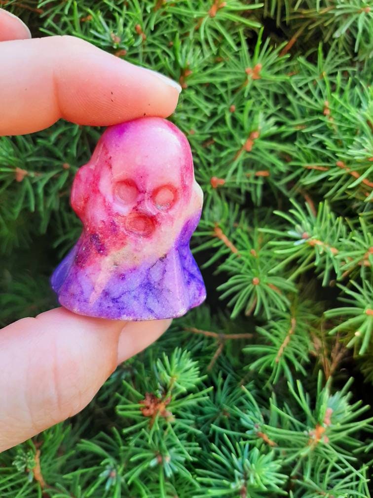 Ghost Picasso Jasper Crystal Spooky Halloween Aesthetic Decor, gothcore crystals, wire wrap crafts, handmade witch jewelry supply