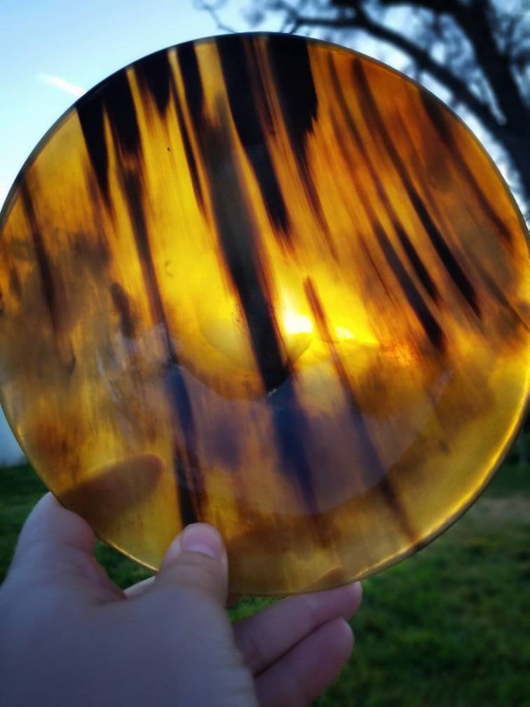 Buffalo Horn Scrying Bowl, Large Hand Carved Polished Buffalo Horn Offering Dish Southwest Decor, Jewelry Trinket Dish, Divination Tool Seer
