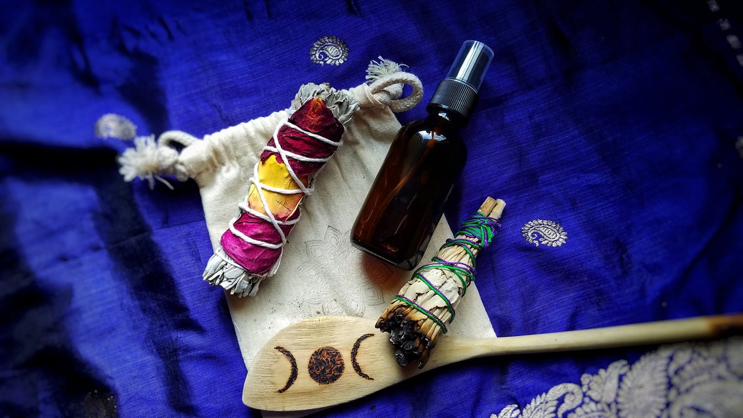 Smokeless Smudge Spray, Aromatherapy Aura Cleansing Sprays, House Protection Herbal Cleansing Spray, Energy Room Clearing, Sage Palo Santo