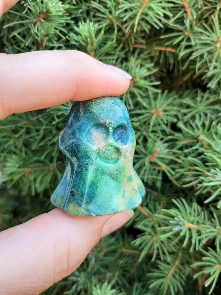Ghost Picasso Jasper Crystal Spooky Halloween Aesthetic Decor, gothcore crystals, wire wrap crafts, handmade witch jewelry supply