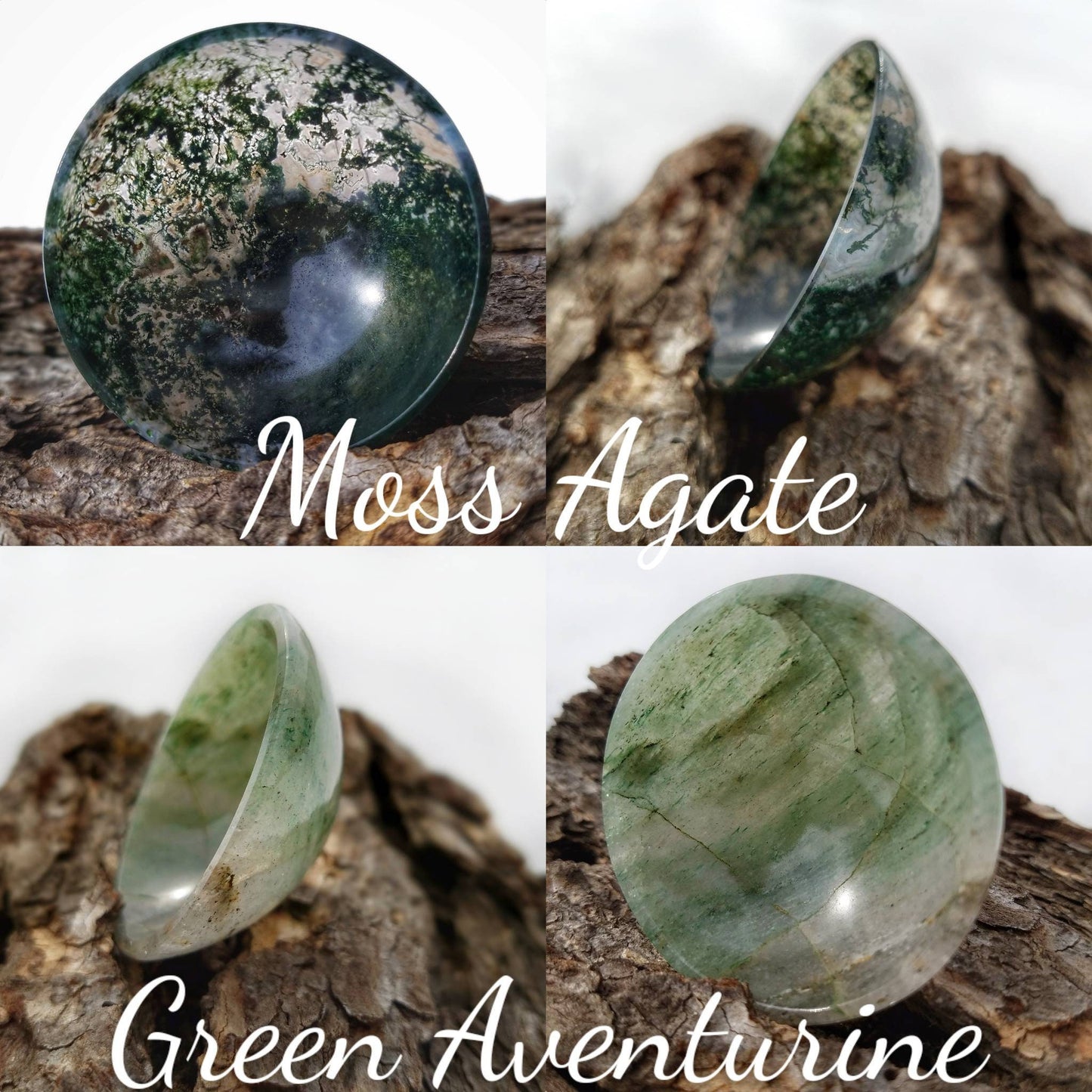 Carved Crystal Bowls, Crystal Altar Offering Dish Tools, Natural Hand Carved Gemstone for Reiki Work, Jewelry Trinket Bowl