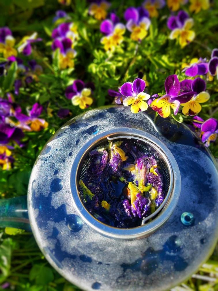 Once in a Blue Moon Loose Leaf Tea Full Moon Ritual Tea Bags | handcrafted artisan wildcrafted organic loose leaf gourmet herbal tea blends