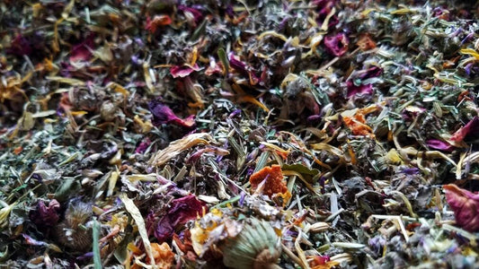 Mercury Retrograde Loose Leaf Tea Blend, Mercury RX Intention all natural handcrafted artisan wildcrafted organic gourmet herbal loose leaf