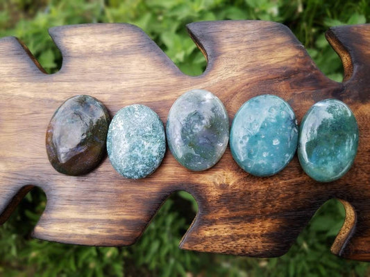 Crystal Worry Thumb Stones, Natural Polished Crystal Gemstone Pocket Stones, Acupressure Reflexology Palm Stones, Crystal Witch Meditation