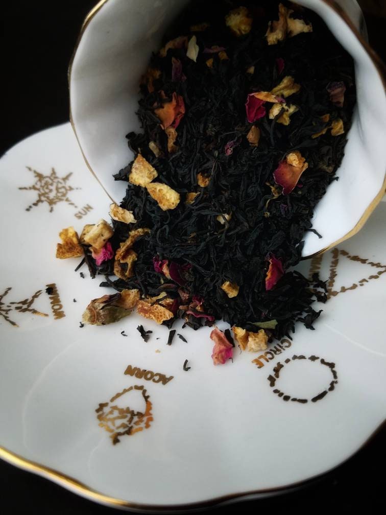 Earl Grey Black Tea Gourmet Organic Loose Leaf Tea, Black Green and White Tea, Tea Sample Set, Gift for Tea Lover, Teas of the World