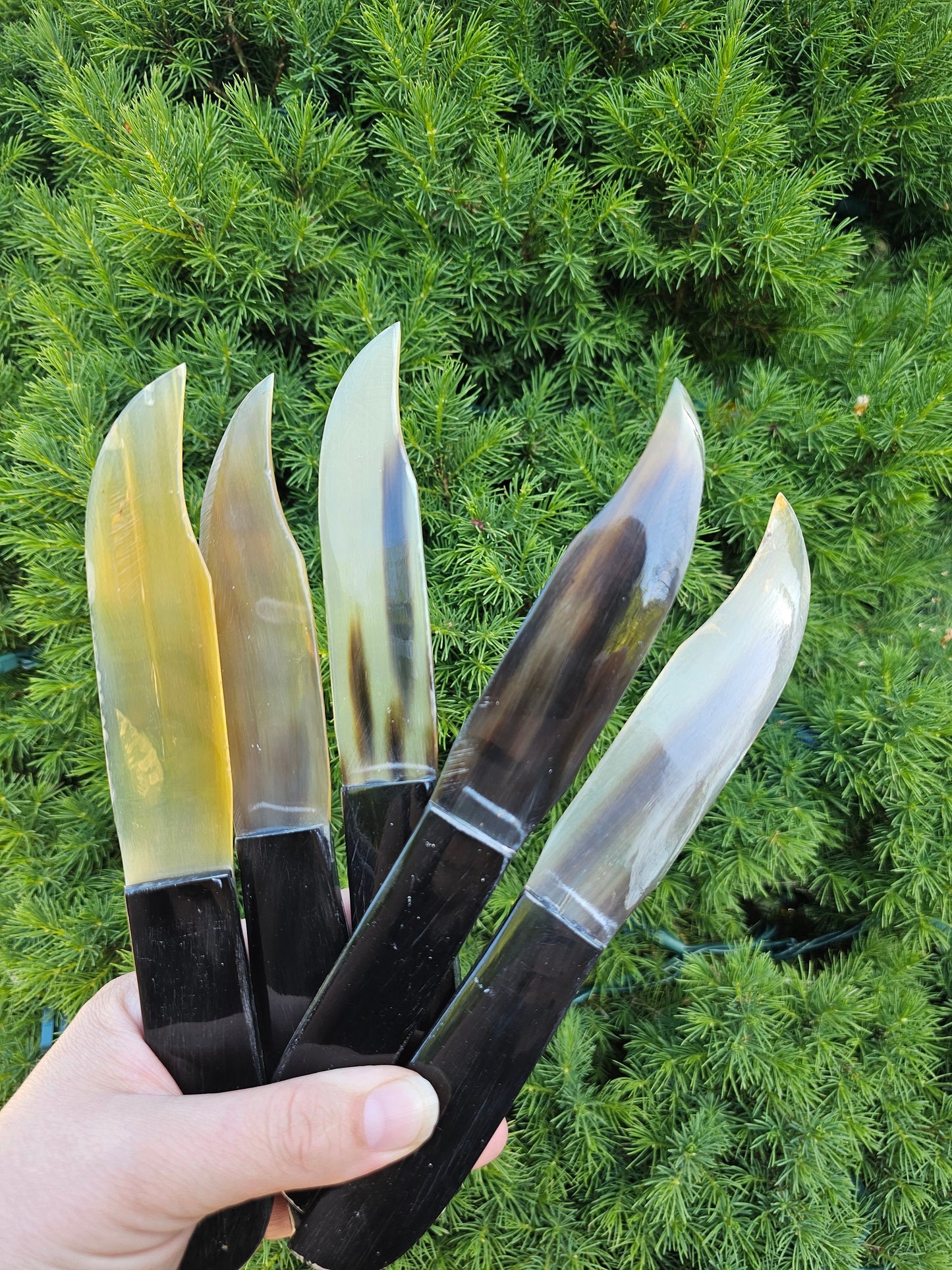 9in Horn Athame - Natural Buffalo Horn Ritual Knife for Wicca, Pagan, Witchcraft, Altar Dagger for Cord Cutting Spells & Ceremonies