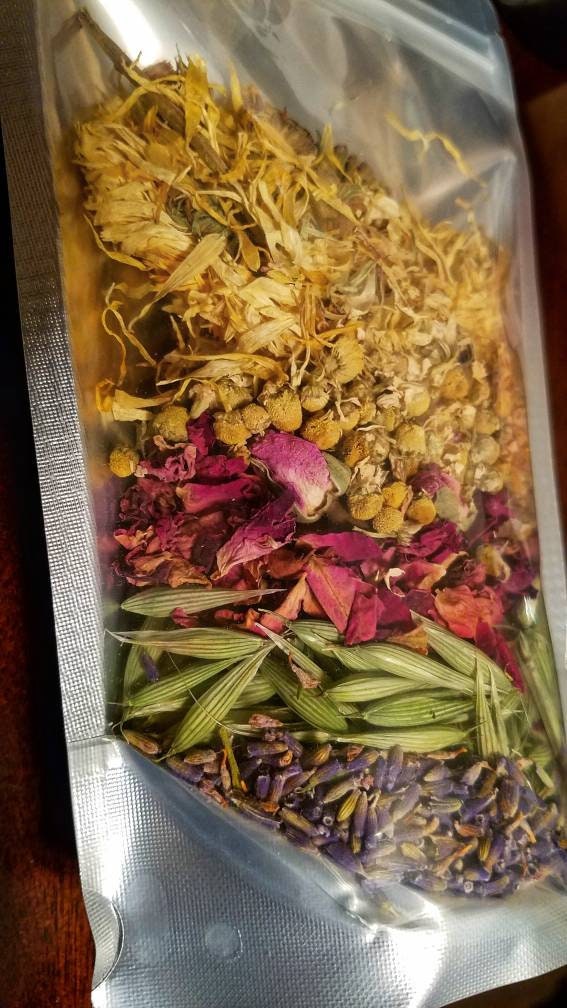 Newborn baby bath tea | botanical bath tea | herbal baby bath | relaxing bath blend | infant skin care | organic herbal tea blend | calming
