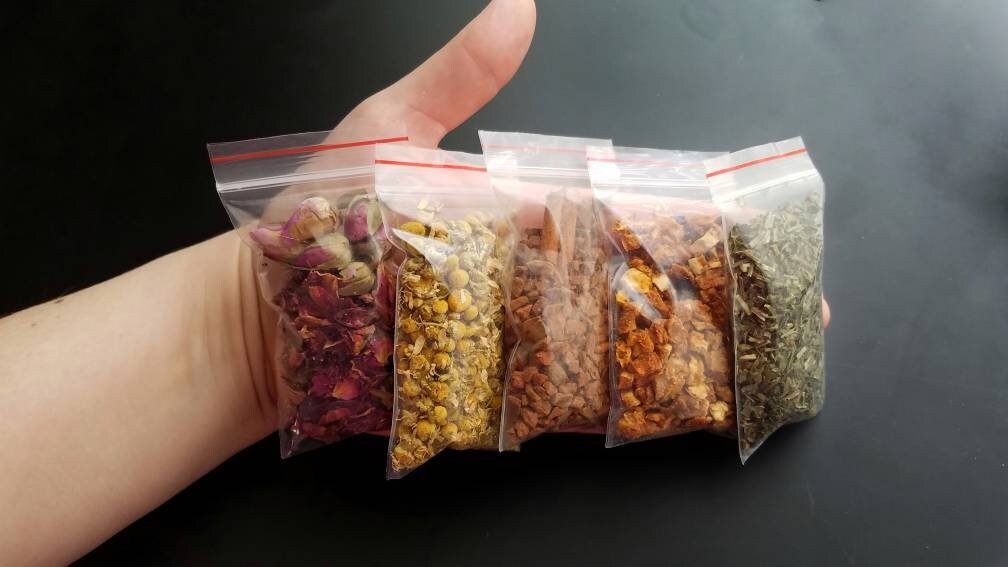 Apothecary Starter Kit Dried Herb Sampler Herbalism Ritual Wild Herbs Chakra Organic Wildcrafted Herbal Set Survivalist Learning