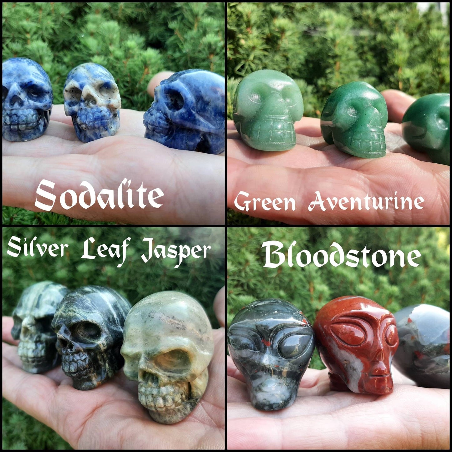 Crystal Skull Carving palm stone, Gothcore Aesthetic Altar Decor, Goth girl crystals, wire wrapping crafts, diy witch jewelry supply