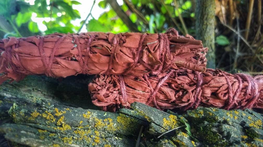 Dragons Blood Smudge Red Sage Smoke Cleansing Ritual House Smudging Cleanse California White Sage Natural Incense Smudging Herb Altar Tools