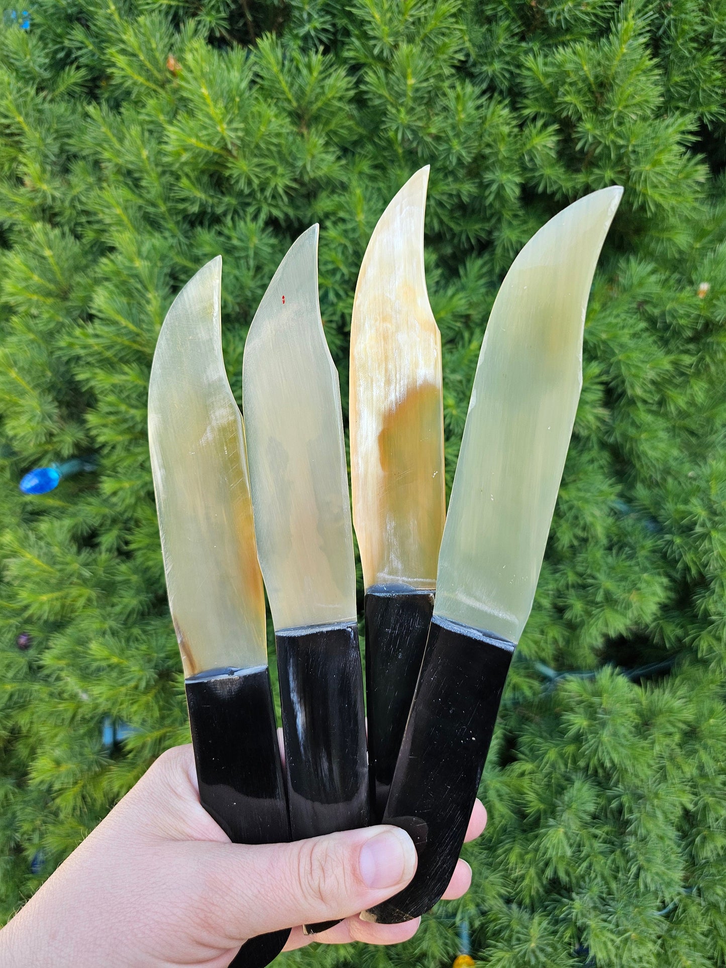 9in Horn Athame - Natural Buffalo Horn Ritual Knife for Wicca, Pagan, Witchcraft, Altar Dagger for Cord Cutting Spells & Ceremonies