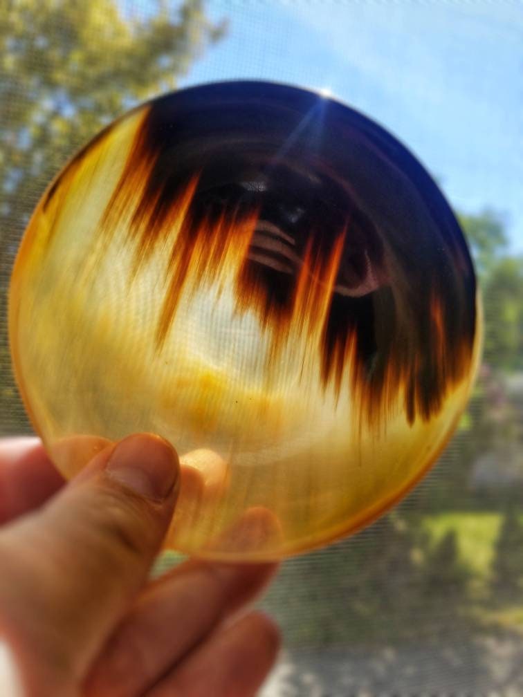 Buffalo Horn Scrying Bowl, Large Hand Carved Polished Buffalo Horn Offering Dish Southwest Decor, Jewelry Trinket Dish, Divination Tool Seer
