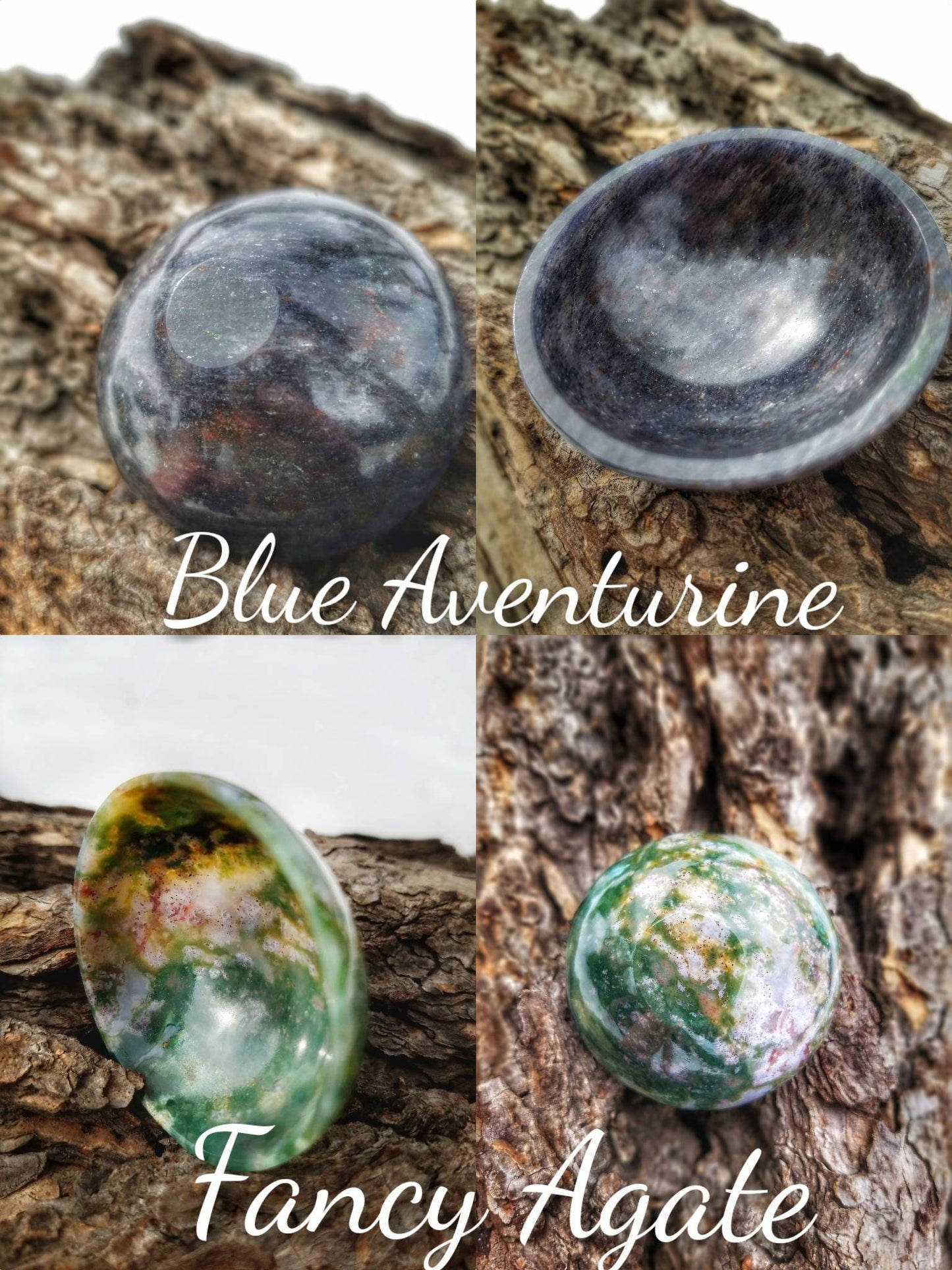 Carved Crystal Bowls, Crystal Altar Offering Dish Tools, Natural Hand Carved Gemstone for Reiki Work, Jewelry Trinket Bowl