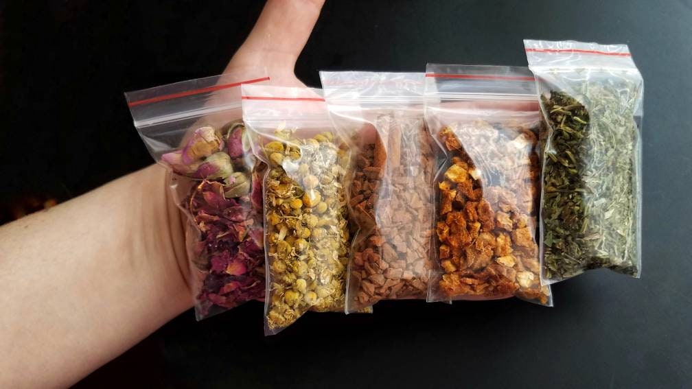 Apothecary Starter Kit Dried Herb Sampler Herbalism Ritual Wild Herbs Chakra Organic Wildcrafted Herbal Set Survivalist Learning