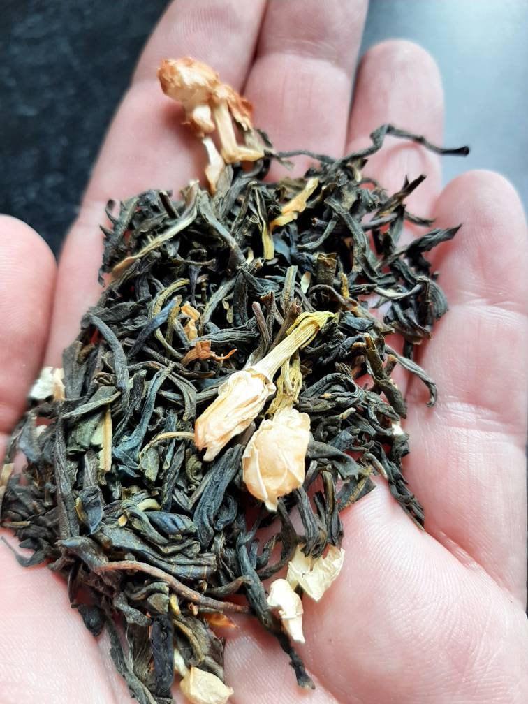 Jasmine Green Tea Twisted Leaf Loose Leaf Tea Blend, Black Tea, Green Tea, White Tea, Tea Sample Set, Gift for Tea Lover, Teas of the World
