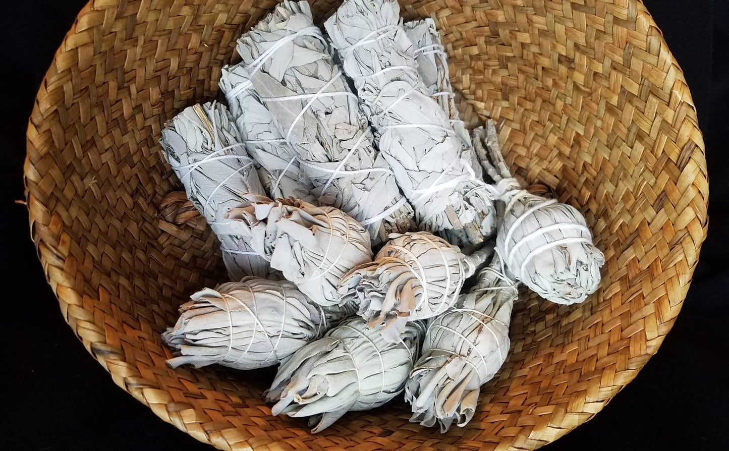 Chakra Smudge Wand White Sage Smoke Cleansing Ritual House Smudging Cleanse California White Sage Natural Incense Smudging Herbal Altar Tool