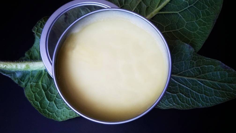 Simply Comfrey Salve, Organic Herbal Balm for Dry Skin, Unscented Botanical Natural Skin Moisturizer for Overworked Areas