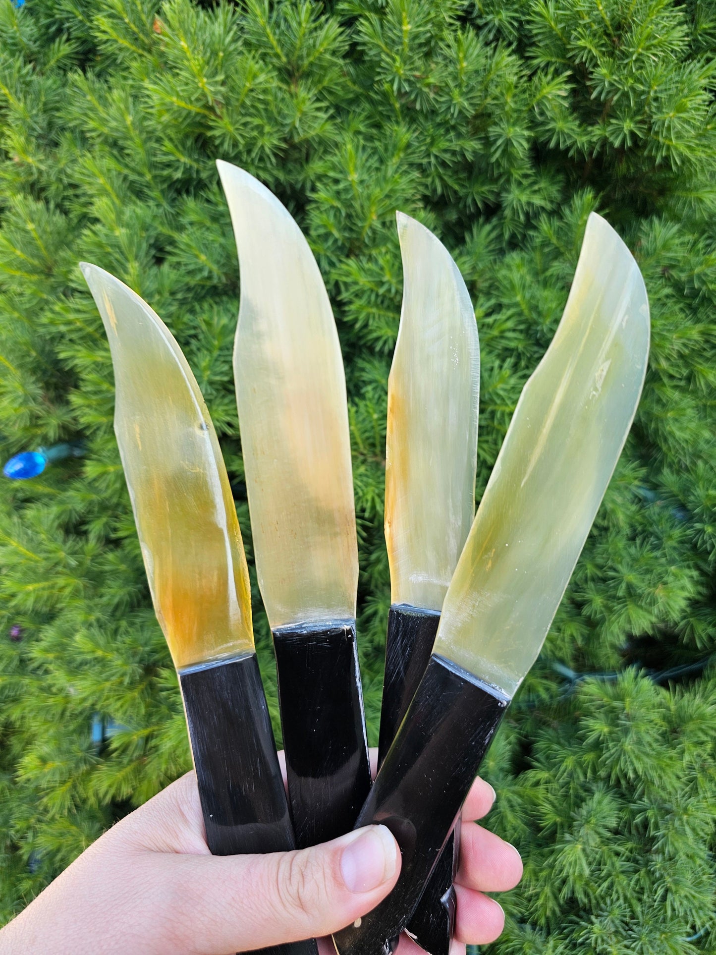 9in Horn Athame - Natural Buffalo Horn Ritual Knife for Wicca, Pagan, Witchcraft, Altar Dagger for Cord Cutting Spells & Ceremonies