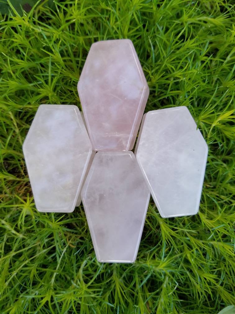 Crystal Coffin Carving Palm Stone Gothcore Decor, goth girl crystals, wire wrapping craft supply, diy witch jewelry supply altar offerings