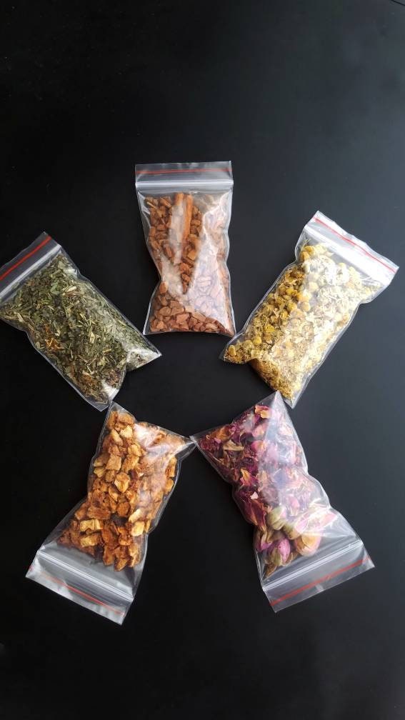 Apothecary Starter Kit Dried Herb Sampler Herbalism Ritual Wild Herbs Chakra Organic Wildcrafted Herbal Set Survivalist Learning