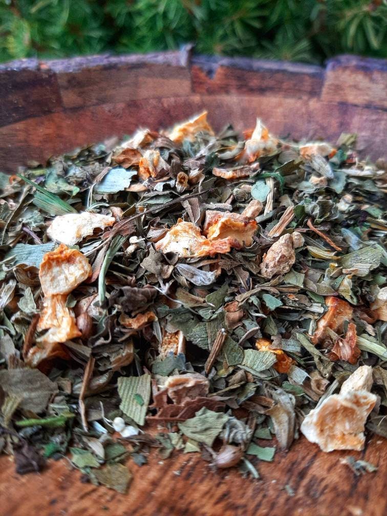 Appetite Suppressant Tea Herbal Blend Loose Leaf, handcrafted artisan wildcrafted organic loose leaf gourmet herbal tea, all natural support