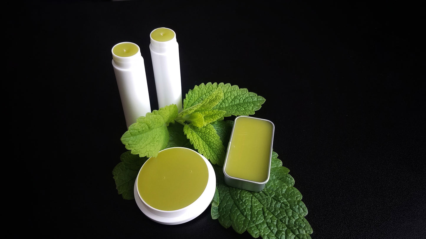 Cold Sore Care Lip Balm, organic shea lip butter, chapstick butter lip care cream lemon balm