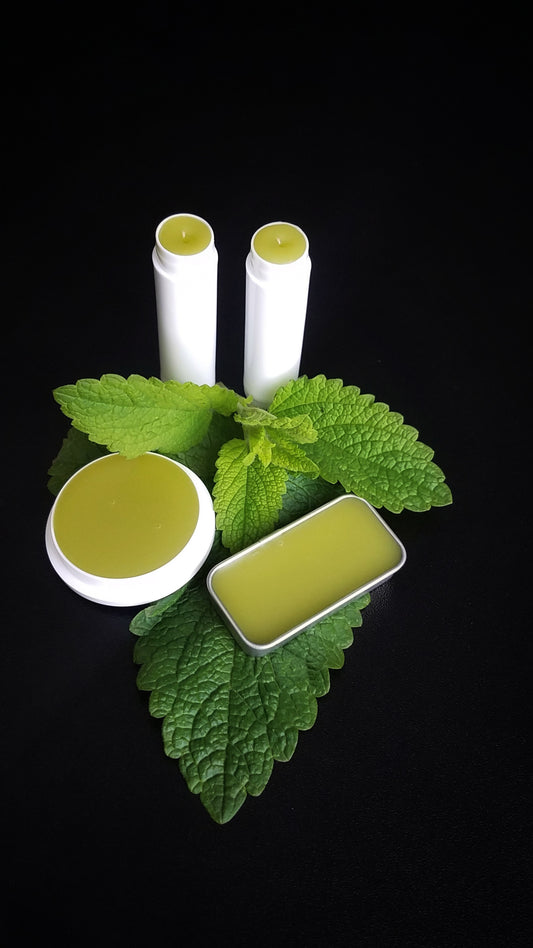 Cold Sore Care Lip Balm, organic shea lip butter, chapstick butter lip care cream lemon balm